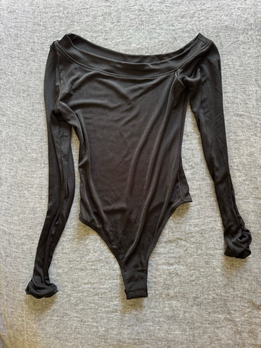 Free People Black Ribbed Bodysuit